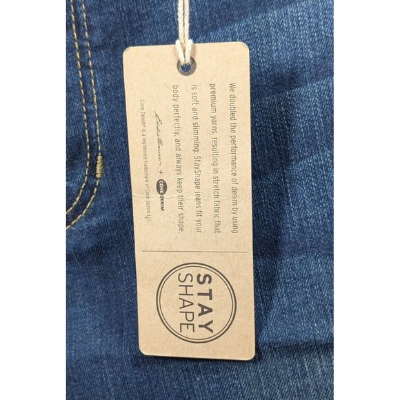 NEW Eddie Bauer Womens Size 12 StayShape Curvy Bootcut Jeans Dark Wash NWT - Picture 4 of 9